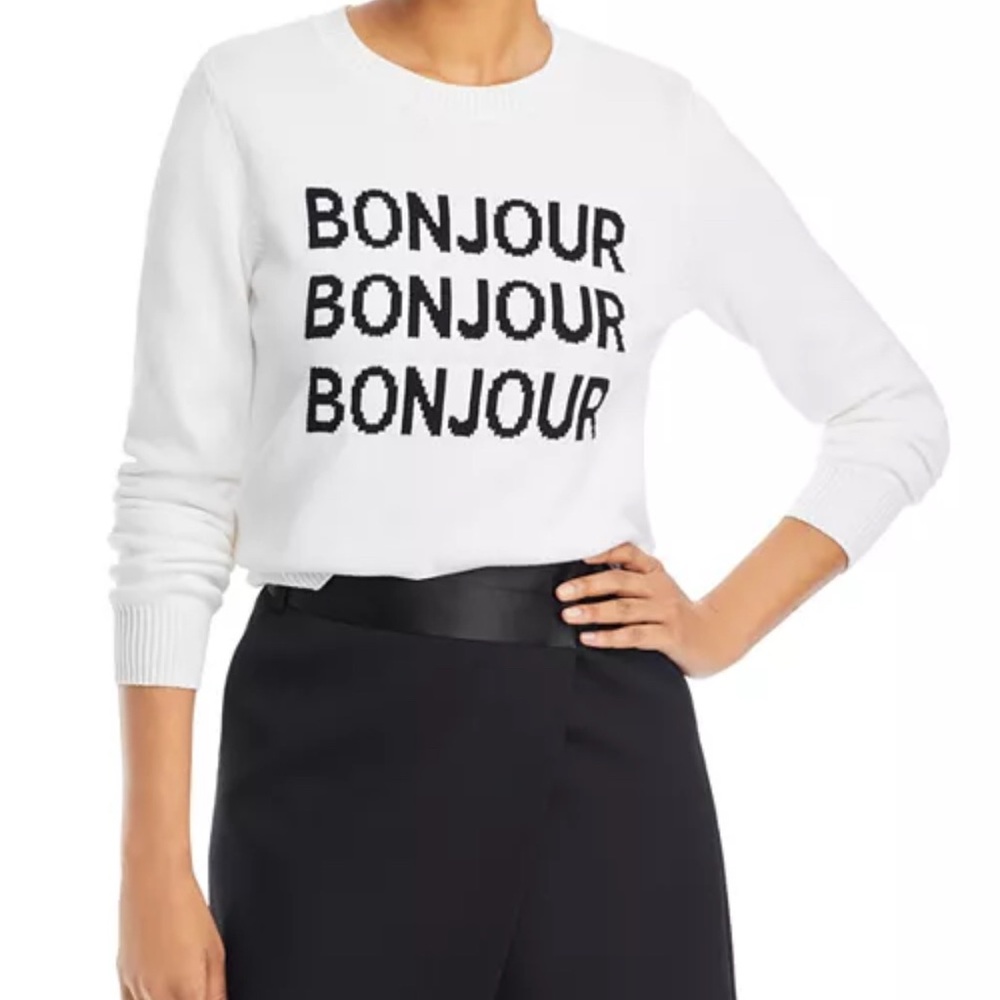 Karl Lagerfeld White and Black Sweater